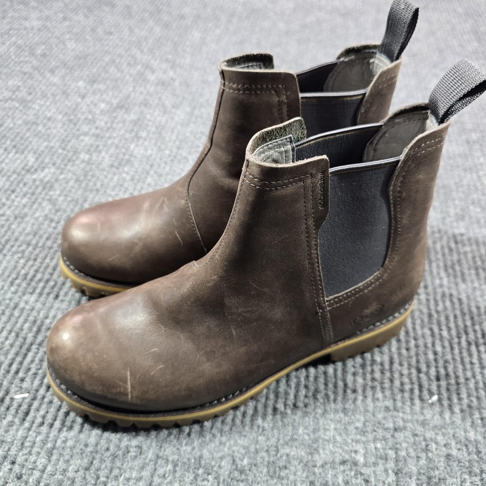 Chaco Boots Women Size 8.5 Brown Leather Fields Chelsea Ankle Lug Sole JCH107428 - Picture 7 of 13